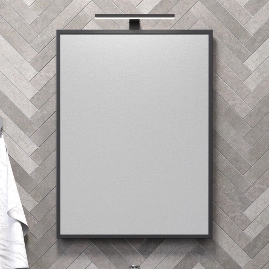 BATH DELUXE 01-060-05-02-00 - Kúpeľňové zrkadlo BORGSTED 60x80 cm čierna