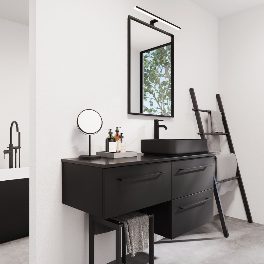 BATH DELUXE 01-060-05-02-00 - Kúpeľňové zrkadlo BORGSTED 60x80 cm čierna