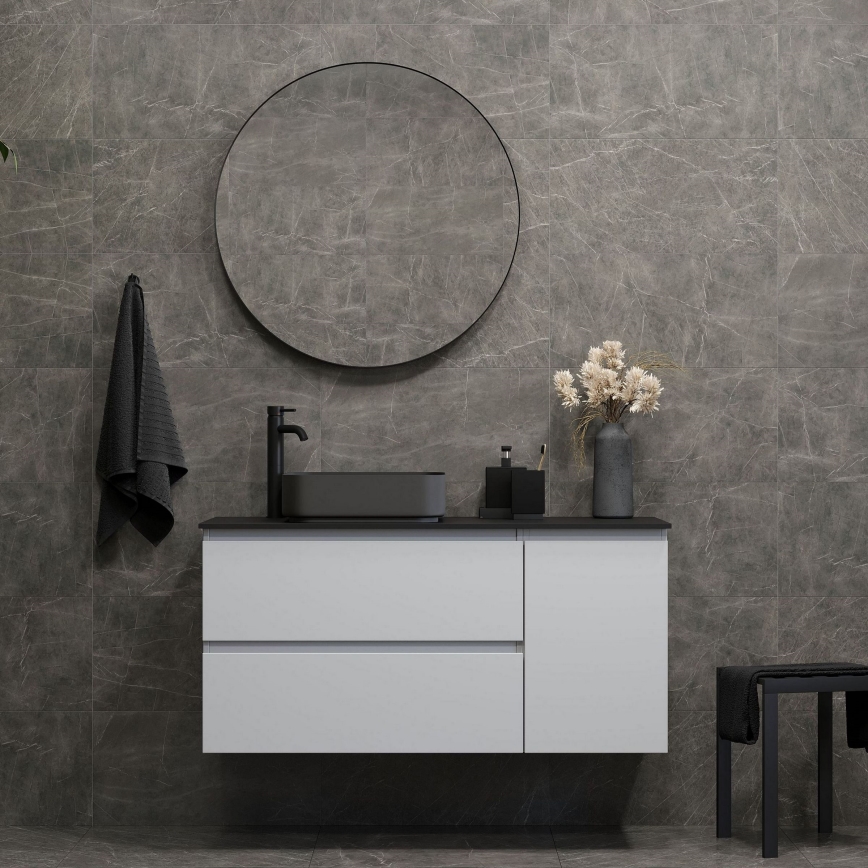 BATH DELUXE 01-080-09-02-00 - Kúpeľňové zrkadlo BORGSTED pr. 80 cm čierna