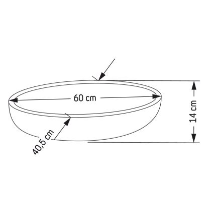 BATH DELUXE 06-060-19-23-00 - Umývadlo na dosku OLSBORG 60x40,5 cm betón/sivá