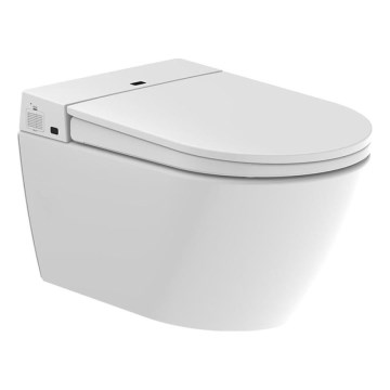 BATH DELUXE 21-040-02-11-00 - Závesné WC s bidetom a doskou SoftClose TISVILDELEJE 1600W/230V biela + diaľkové ovládanie