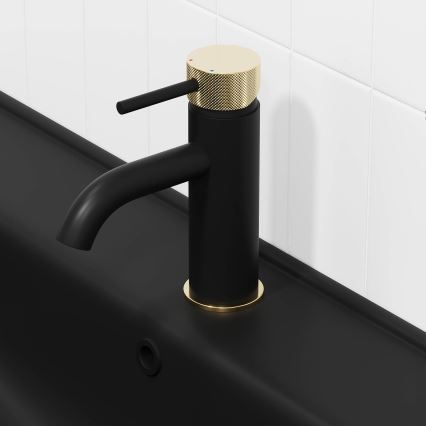 BATH DELUXE 28-005-03-72-00 - Umývadlová batéria ANHOLT 15,6 cm čierna/mosadz