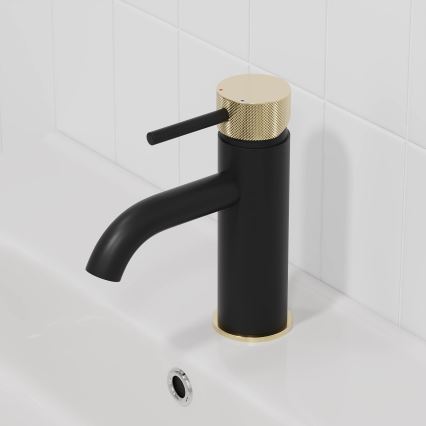 BATH DELUXE 28-005-03-72-00 - Umývadlová batéria ANHOLT 15,6 cm čierna/mosadz