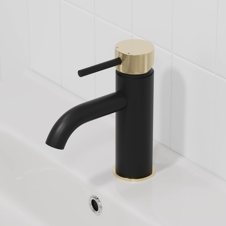 BATH DELUXE 28-005-03-72-00 - Umývadlová batéria ANHOLT 15,6 cm čierna/mosadz