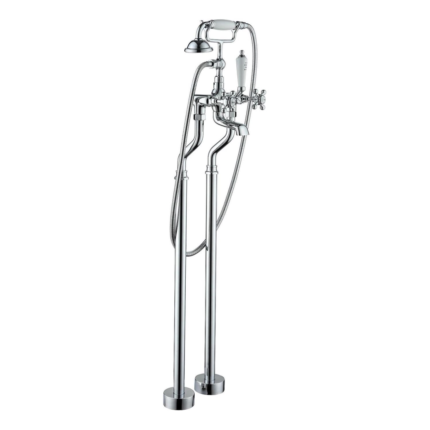 BATH DELUXE 28-108-01-60-00 - Voľne stojacia vaňová sada s batériou AEROSKOBING 106,3 cm lesklý chróm