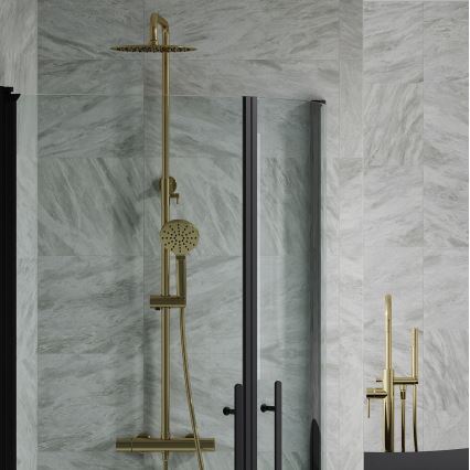 BATH DELUXE 31-120-05-70-00 - Sprchová sada s termostatickou batériou DRAGOR kefovaná mosadz