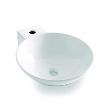 Bathco 0028 - Umývadlo na dosku BAYONA 42x50,5 cm porcelán/biela
