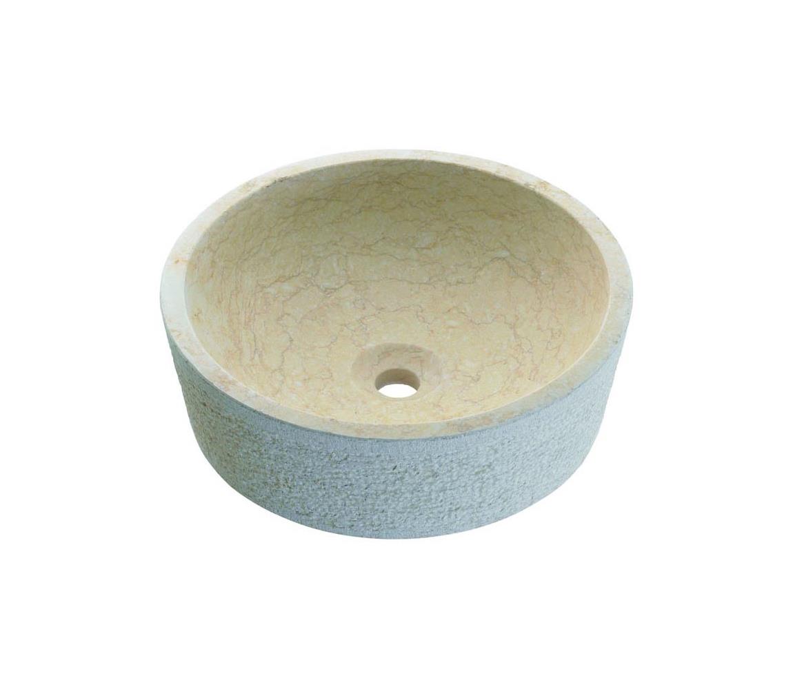 Bathco 00307 - Umývadlo na dosku DUAL pr. 40,5 cm kameň/béžová 00307