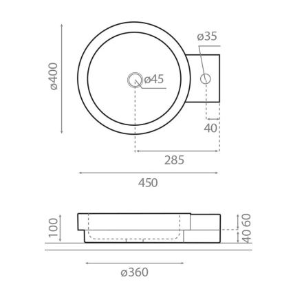 Bathco 00338 - Umývadlo na dosku ICONO 40x45 cm kameň/béžová