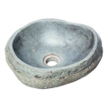 Bathco 00393 - Umývadlo na dosku RIO 52x47 cm kameň/šedá