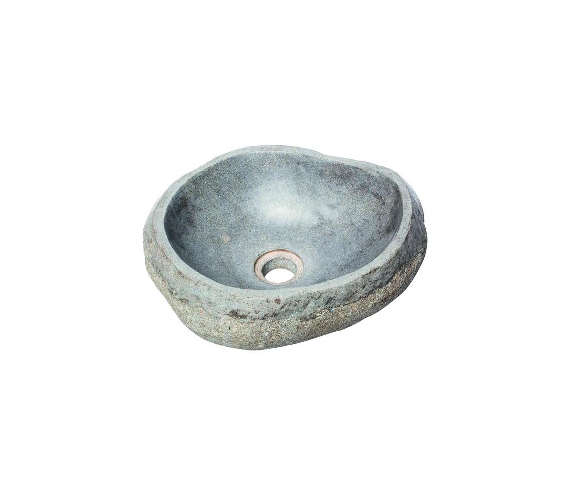 Bathco 00393 - Umývadlo na dosku RIO 52x47 cm kameň/šedá 00393