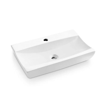 Bathco 0041 - Umývadlo na dosku SARDINERO 61,5x37,5 cm porcelán/biela