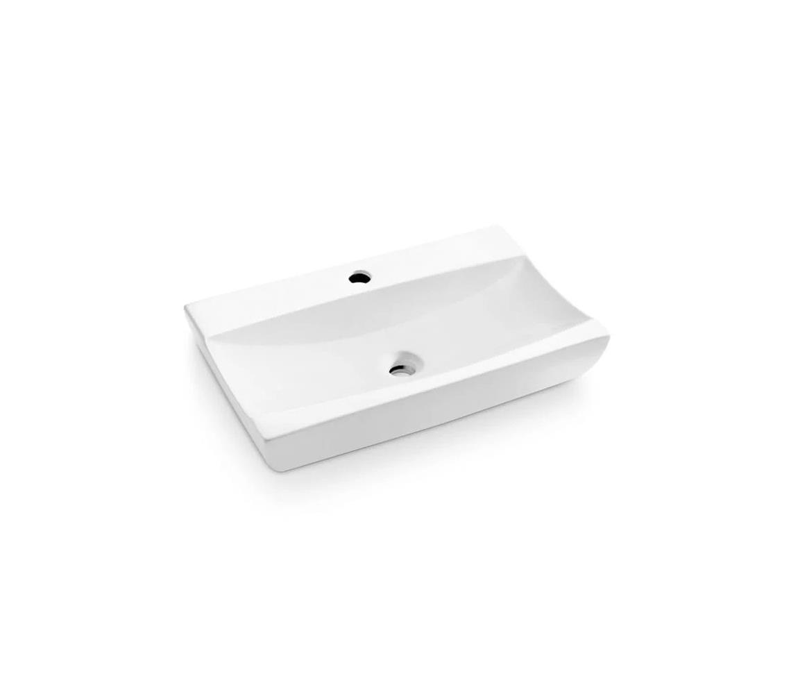 Bathco 0041 - Umývadlo na dosku SARDINERO 61,5x37,5 cm porcelán/biela 0041