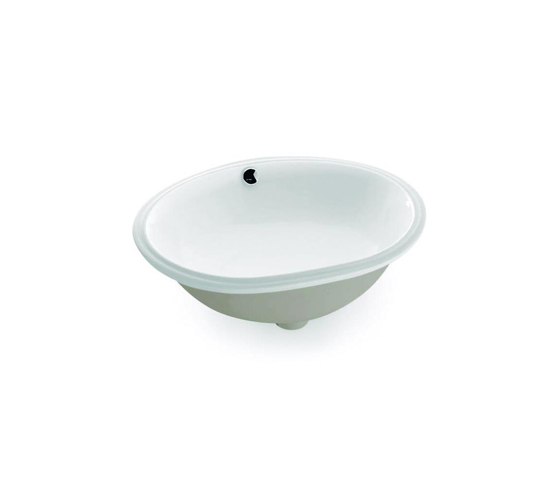 Bathco 0053 - Zapustené umývadlo ANCONA 55x41 cm porcelán/biela 0053