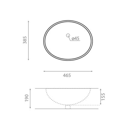 Bathco 0054 - Zapustené umývadlo MODENA 43,5x38,5 cm porcelán/biela