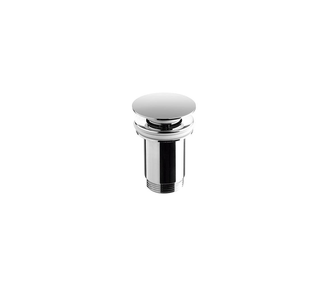 Bathco 0212 - Umývadlová výpusť CLICK-CLACK bez prepadu, priemer 6 cm, lesklý chróm 0212