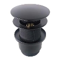 Bathco 0212NE - výpusť umývadla CLICK-CLACK bez prepadového otvoru, priemer 6 cm, matná čierna