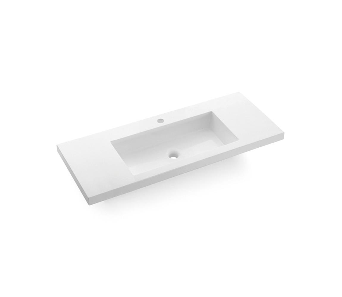 Bathco 0515 - Zapustené umývadlo COLLOTO 100x40 cm živica/biela 0515