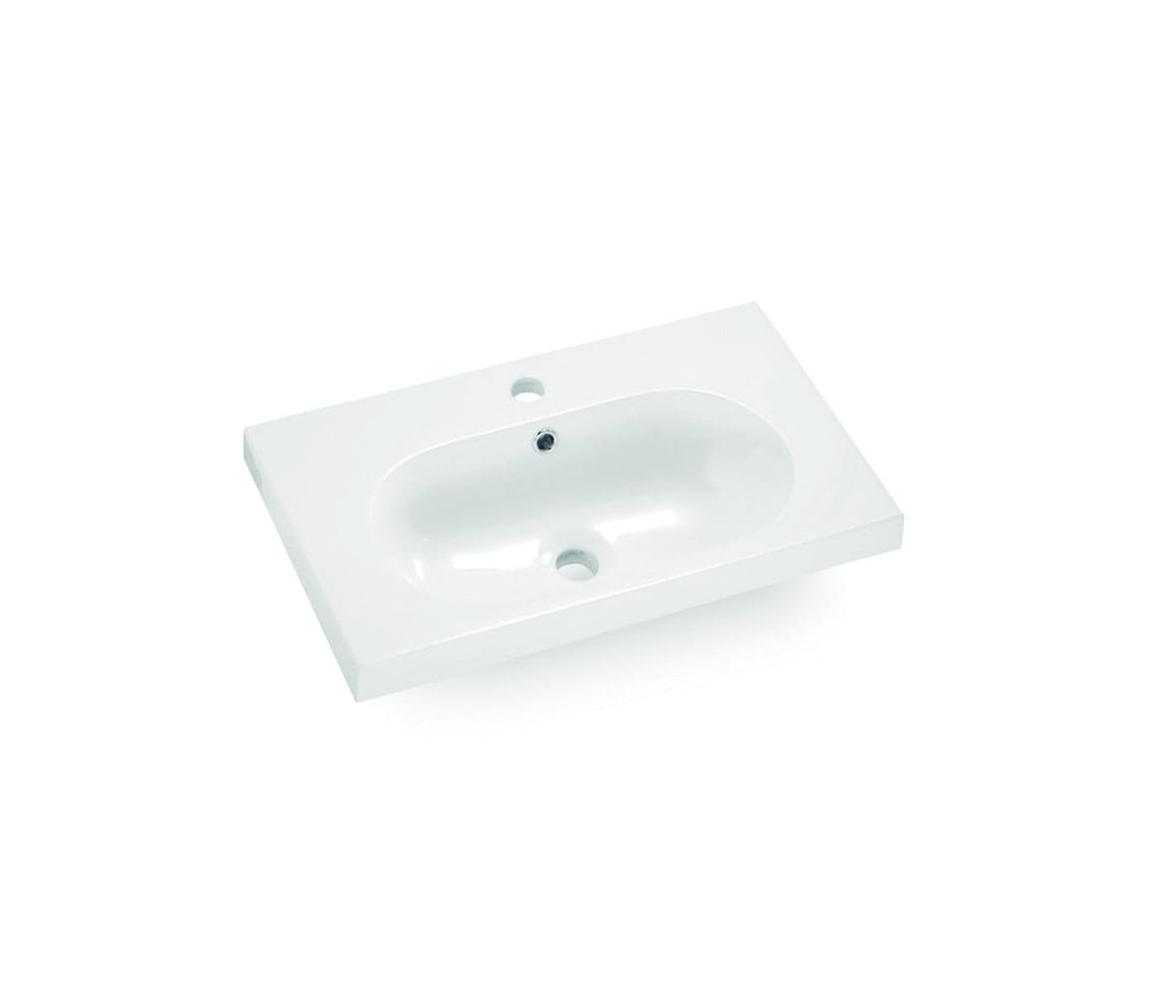 Bathco 0516 - Zapustené umývadlo ICE 60x35 cm živica/biela 0516