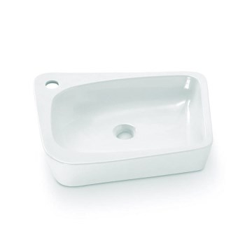 Bathco 4001 - Umývadlo na dosku ARAGON 50 x 40,5 cm porcelán/biela
