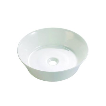Bathco 4086 - Umývadlo na dosku VOLTA priemer 35 cm porcelán/biela