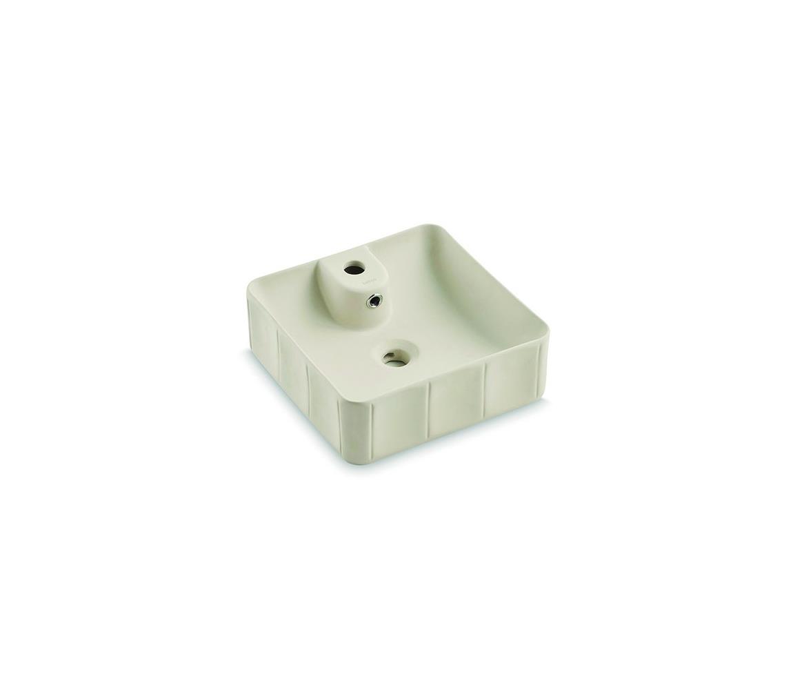 Bathco 4162 - Umývadlo na dosku CIRCUS 40x40 cm porcelán/béžová 4162