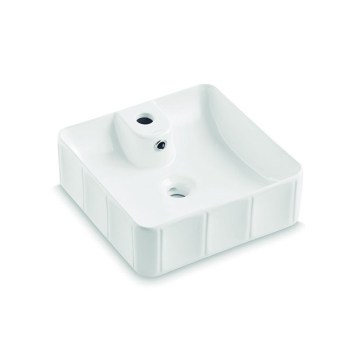 Bathco 4163 - Umývadlo na dosku CIRCUS 40x40 cm porcelán/biela