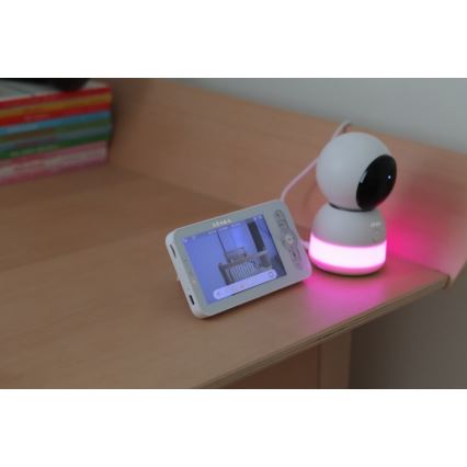 Beaba - Inteligentná nabíjateľná detská pestúnka s monitorom ZEN NIGHT 720p 5V 4000 mAh Wi-Fi biela