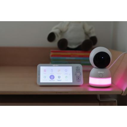 Beaba - Inteligentná nabíjateľná detská pestúnka s monitorom ZEN NIGHT 720p 5V 4000 mAh Wi-Fi biela
