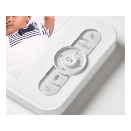 Beaba - Inteligentná nabíjateľná detská pestúnka s monitorom ZEN NIGHT 720p 5V 4000 mAh Wi-Fi biela