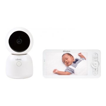 Beaba - Inteligentná nabíjateľná detská pestúnka s monitorom ZEN NIGHT 720p 5V 4000 mAh Wi-Fi biela