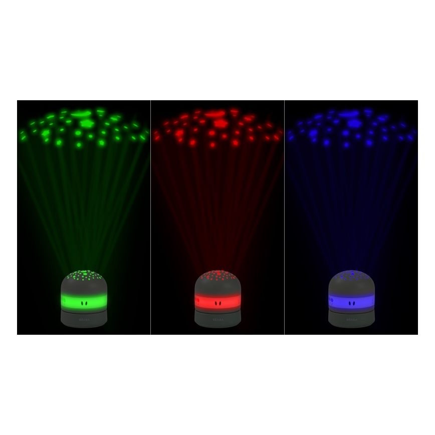 Beaba - projektor s melódiou PIXIE, USB/5V, 1300 mAh, zelený