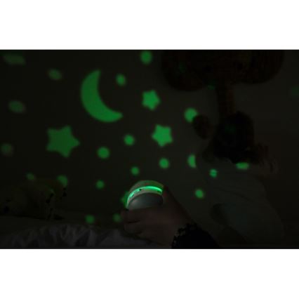 Beaba - projektor s melódiou PIXIE, USB/5V, 1300 mAh, zelený