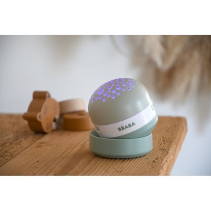 Beaba - projektor s melódiou PIXIE, USB/5V, 1300 mAh, zelený