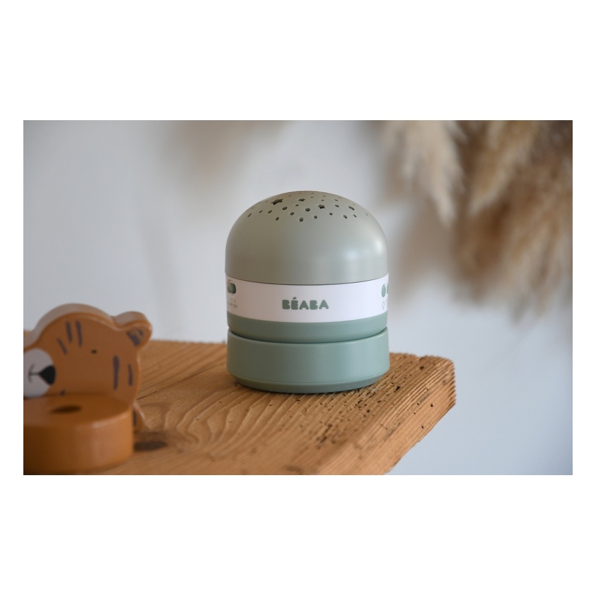 Beaba - projektor s melódiou PIXIE, USB/5V, 1300 mAh, zelený