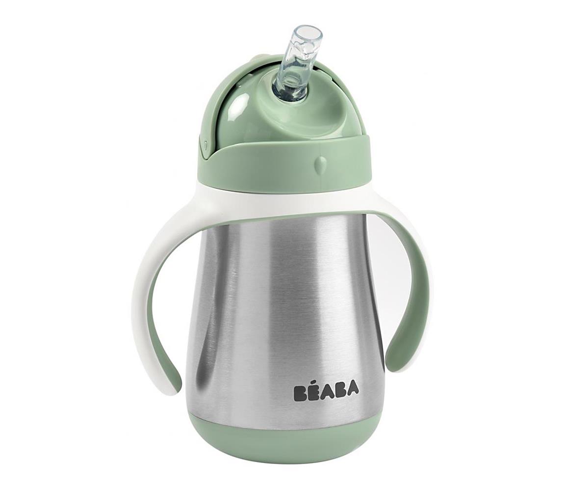 Beaba - Termoizolačný hrnček so slamkou 250 ml zelený 913535BB