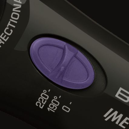 Bellissima 11307 - Rotačná kulma na vlasy RICCI&CURL 230V čierna/fialová