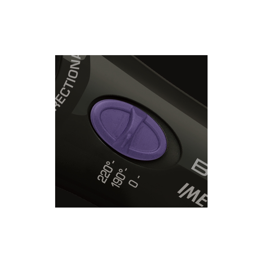 Bellissima 11307 - Rotačná kulma na vlasy RICCI&CURL 230V čierna/fialová