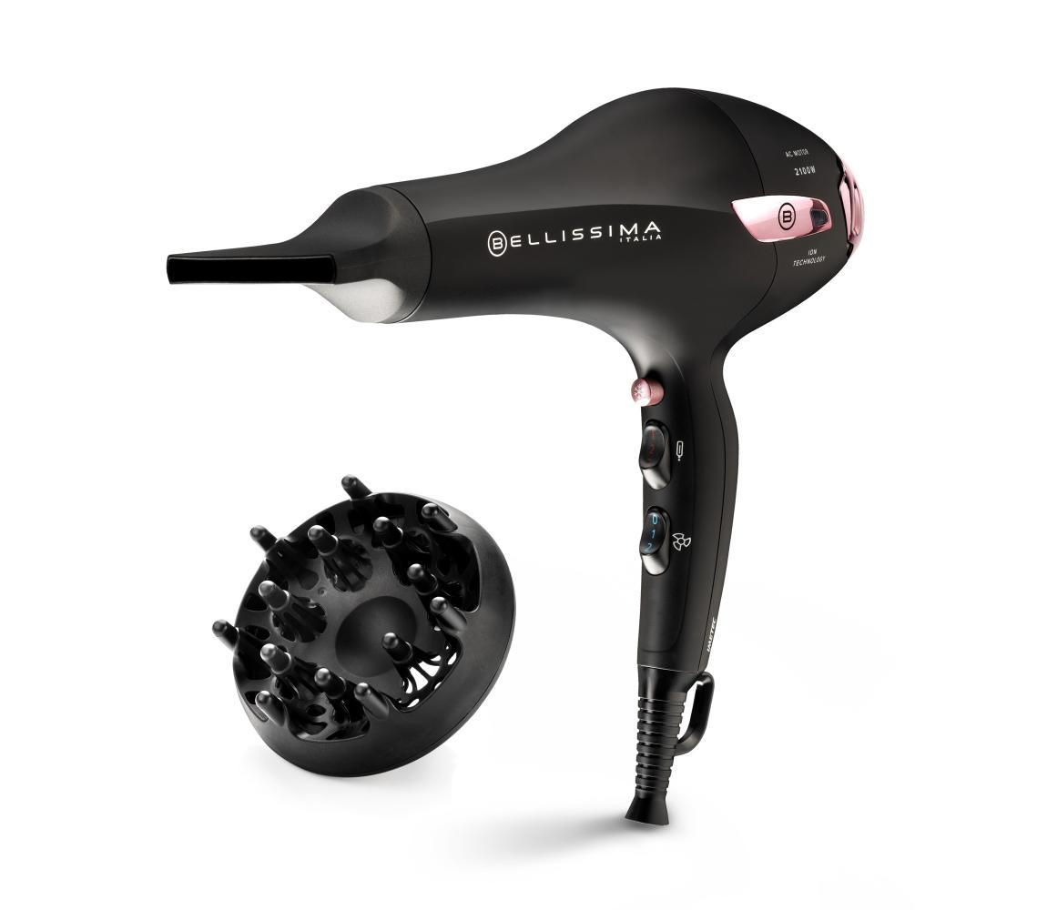 Bellissima 11858 - Fén 2100W/230V čierna/ružová 11858