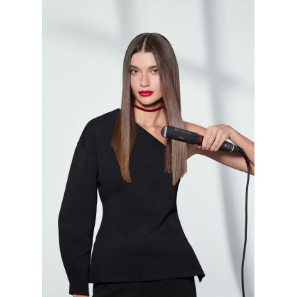 Bellissima 11948 - Infračervená žehlička na vlasy s LCD displejom 60W/230V čierna