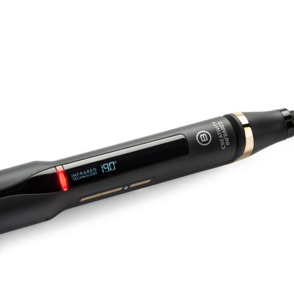 Bellissima 11948 - Infračervená žehlička na vlasy s LCD displejom 60W/230V čierna