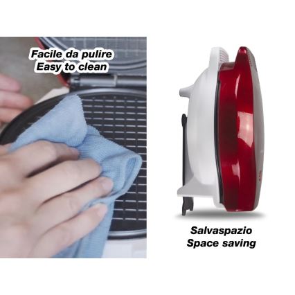 Beper - 2v1 vaflovač 1000 W/230 V, červený