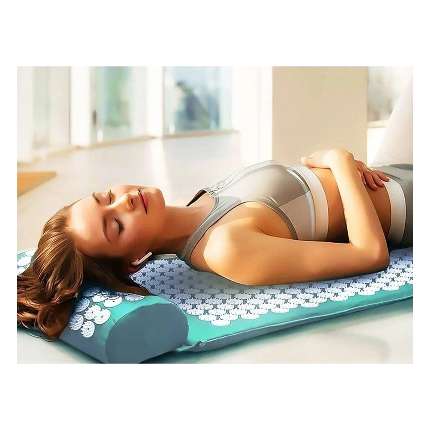 Beper - Akupresúrna podložka a vankúš v mintovej farbe