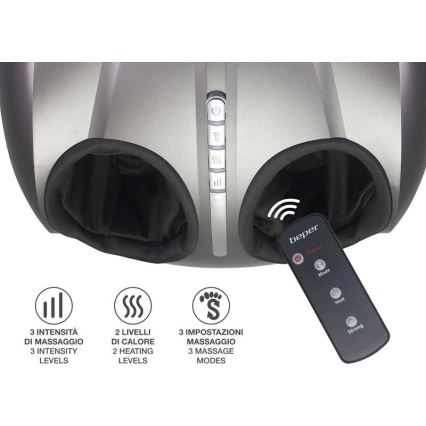 Beper - Masážny prístroj na nohy SHIATSU 36W/230V + diaľkové ovládanie