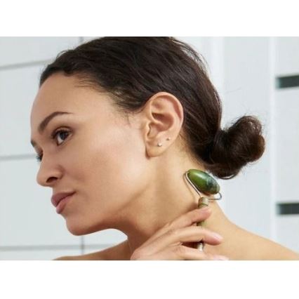 Beper - Masážny valček a kameň Gua Sha z nefritu