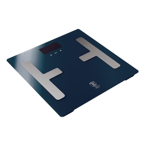 BerlingerHaus - Osobná váha s LCD displejom 2xAAA modrá/matný chróm