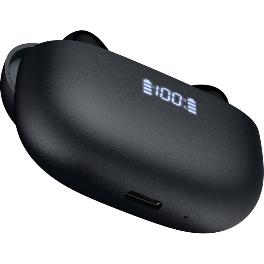 Bezdrôtové slúchadlá s ANC+ENC 300 mAh + 2x 40 mAh čierna