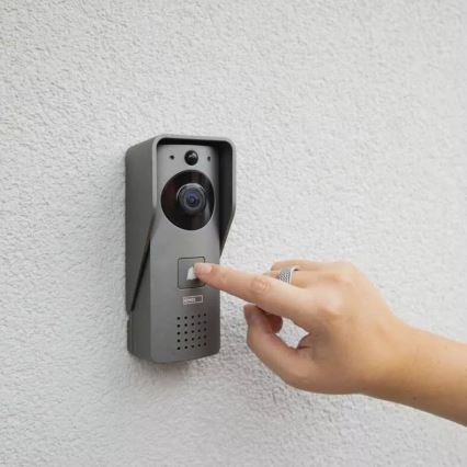 Bezdrôtový videozvonček so senzorom pohybu GoSmart 12V/3xAA IP44 Wi-Fi Tuya
