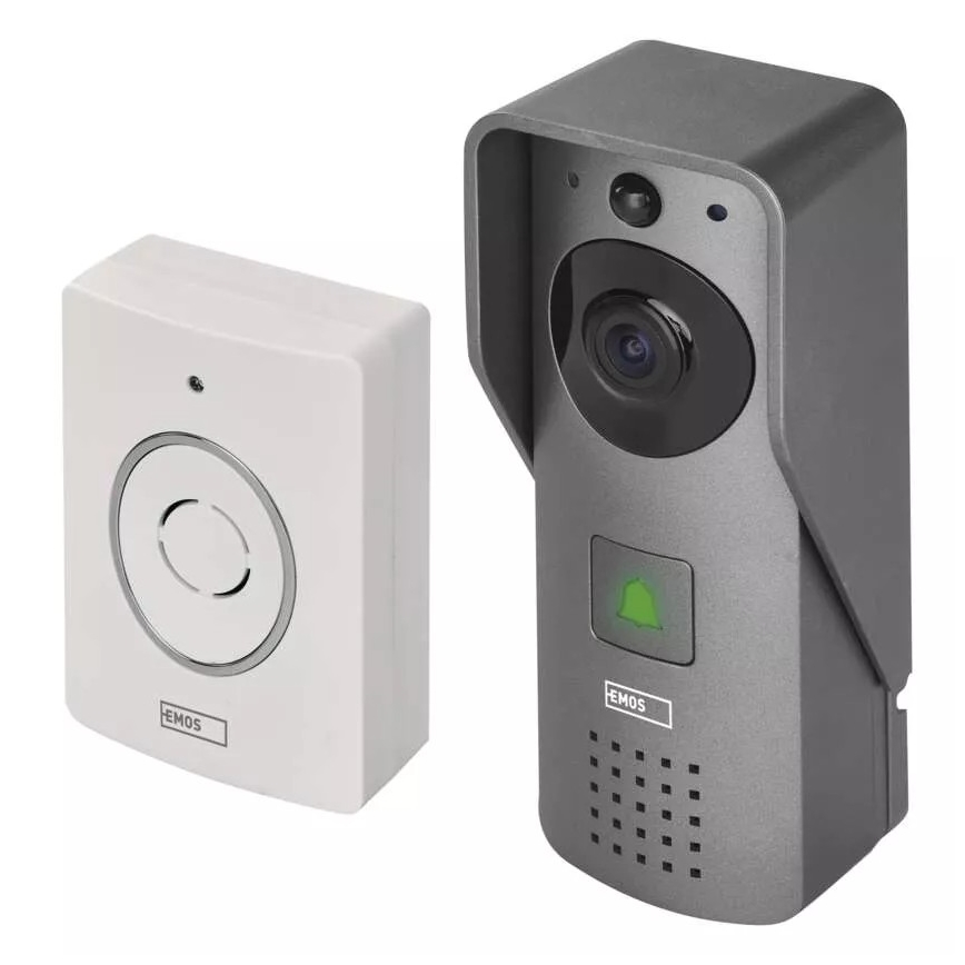 Bezdrôtový videozvonček so senzorom pohybu GoSmart 12V/3xAA IP44 Wi-Fi Tuya