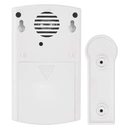 Bezdrôtový zvonček 3xAA/1xCR2032 IP44 biela/strieborná